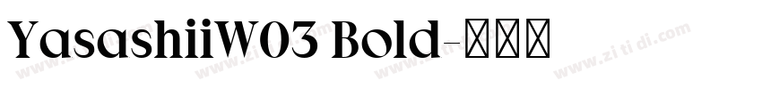 YasashiiW03 Bold字体转换